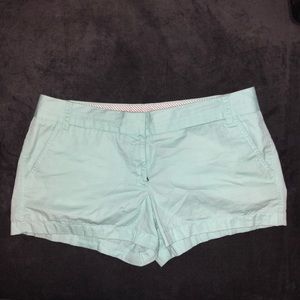 J.Crew light aqua Cyan broken-in chino shorts